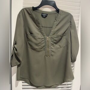Bebe Women's Olive Green Top